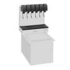 Thumbnail image #1 for Cornelius 631100046 Post-Mix Soda Dispenser, Drop-In Ice-Cooled, 6 Lever Valves, Stainless Steel, 75 lb Ice Capacity