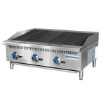 Thumbnail image #1 for USR Brands Standard Range SR-CB36-M 36-Inch Gas Radiant Countertop Charbroiler, 3 Steel U-Shaped Burners, Natural Gas/LP Convertible