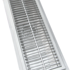 Thumbnail image #1 for IMC/Teddy ASFT-1860-SQ Anti-Splash Stainless Steel Floor Trough, Square Grid Grate, 60"W x 18"D x 6" Deep