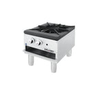 Thumbnail image #1 for Drago DRSPR1 Single-Section Natural Gas Stock Pot Range, Stainless Steel Front & Sides, Double-Ring Cast Iron Burners, 90,000 BTU