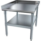 Thumbnail image #1 for NBR Equipment ESG-1830 Stainless Steel Equipment Stand with Adjustable Undershelf and Galvanized Legs, 18"W x 30"D x 25-1/2"H