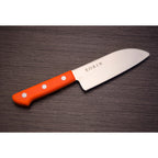 Thumbnail image #2 for Korin Inc HKR-INOCH-120 Child Knife, 4.7"L, Rounded Tip, 8A Steel Blade, Orange POM Handle