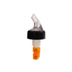 Thumbnail image #1 for Thunder Group PLPR050C 1/2 oz Plastic Liquor Pourer, Black Collar, Clear Spout, Fits Standard 750 mL Bottle Case of 25