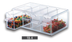 Thumbnail image #3 for Dispense-Rite TD-4 4-Section Clear Acrylic Topping Dispenser