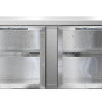 Thumbnail image #1 for Continental Refrigerator SW60NGD 60" 2-Section Worktop Display Refrigerator, Stainless Steel Flat Top, 2 Glass Doors