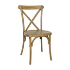Thumbnail image #1 for Flash Furniture Hercules L-9-M2-CHSNT-GG Chestnut Wood-Look Resin Cross Back Chair, Stackable