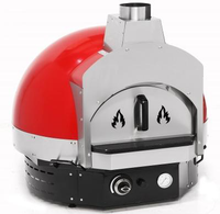 BakeMax Countertop Dual-Fuel Gas Dome Pizza Oven with 27.5-Inch Round Cooking Chamber