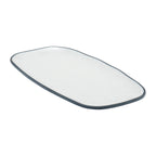 Thumbnail image #1 for Global Tableware Collective Dalebrook, Marl DBTBL4608 Melamine Rectangular Side Plate, 11-3/4" x 7-1/2", Steel Blue Marl 1 Dozen