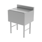 Thumbnail image #1 for GSW USA BS-IB1930 Underbar Ice Bin, 30"W x 19"D, 65 lb Capacity, Stainless Steel, 3" Backsplash, 2 Bottle Holders