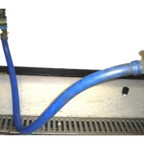 Thumbnail image #1 for Wolf 3/4QD HOSE-4 Gas Flex Hose with Quick Disconnect and Restraining Device, 3/4" ID x 48", Plastic-Coated Stainless Steel