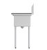 Thumbnail image #7 for KoolMore 43-Inch Two-Compartment Stainless Steel Commercial Sink with Left Drainboard and Backsplash