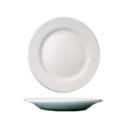 Thumbnail image #1 for International Tableware Dover DO-21 12-Inch Round Porcelain Plate, Wide Rim, Rolled Edge 1 Dozen