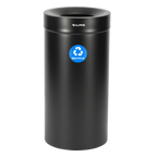 Thumbnail image #1 for Alpine Industries ALP475-27-BLK-R Recycling Can, 27 Gallon, Stainless Steel, Black