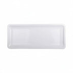 Thumbnail image #1 for G.E.T. Olympus - EGS M219RC-W Rectangular White Melamine Coupe Platter, 21 x 9 x 1-1/8 in Case of 3
