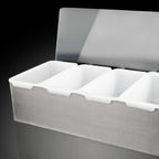 Thumbnail image #2 for New Star Foodservice Inc. 48032 5-Compartment Stainless Steel Condiment Dispenser Case of 12