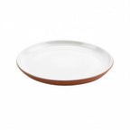 Thumbnail image #1 for G.E.T. Stone Heart by Graupera SH.BL-1226WHT . . Deep Plate, White Terracotta, Round, 9-1/4 Inch Case of 6