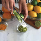 Thumbnail image #2 for JB Prince Microplane U745 Fine-Blade Stainless Steel Zester, 12"L, with Protective Cover