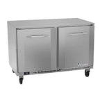 Thumbnail image #1 for Victory Refrigeration VUR48HC Undercounter Refrigerator, Two-Section, 48"W, Solid Self-Closing Doors, Rear-Mounted Self-Contained Refrigeration