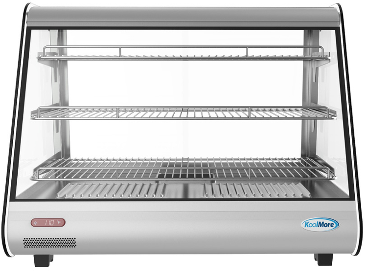 Product image #5 for KoolMore 34-Inch Countertop Glass Display Warmer, 5.6 Cu. Ft., Full-Service, 3-Shelf