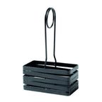 Thumbnail image #1 for G.E.T. Clipper Mill CAD-42-MG . . Rectangular Metal Wire Salt/Pepper Caddy, Gray, with Loop Handle Case of 24