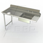Thumbnail image #1 for AERO Manufacturing Aerospec 2SD-L-36 Soiled Dish Table, 36"W, Left-to-Right, 14/304 Stainless Steel, 10"H Backsplash, Pre-Rinse Sink