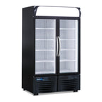 Thumbnail image #1 for Minus Forty / QBD 43-UDGF Due North Minus forty 2-Section Glass Door Display Freezer, Black, 46.5"W
