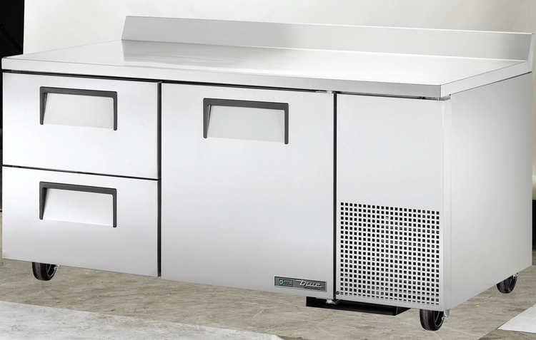 Product image #6 for True TWT-67D-2-HC 67-Inch Deep Work Top Refrigerator with 1 Door and 2 Drawers