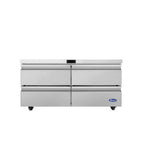 Thumbnail image #1 for Atosa AUF60D4 Undercounter Freezer, 15.5 cu. ft., 4 Drawers, 63"W, Stainless Steel Interior and Exterior