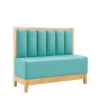 Thumbnail image #1 for ATSMFG ATS AT&S-AS-J36-6CH GR8 John Standard Booth, single, 48" long x 36" high, 6-channel back, channel deep seat with wood bottom frame and legs