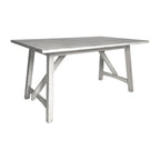 Thumbnail image #1 for Flash Furniture KER-T-851-WHT-60-GG Commercial-Grade Farmhouse Dining Table, Rectangular, 60 in, Seats 6, Solid Wood, Antique White Finish