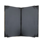 Thumbnail image #2 for Risch WOOD-6V 8.5X14 Wood Booklet Menu Cover, 8-1/2 x 14 in, 6-View, Bonded Leather Spine and Back Case of 25