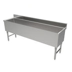 Thumbnail image #1 for ATSMFG MET MET-UBIB-1872 Underbar Ice Bin, 72"W x 18-1/2"D, 12" Deep, 4" Backsplash, Stainless Steel, Without Cold Plate