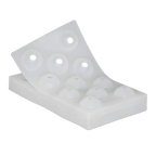 Thumbnail image #1 for JB Prince Pavoni M624 Silicone Sphere Baking Mold, 2-Piece, 11-Cavity, 1-3/4-Inch Diameter, White