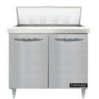 Thumbnail image #1 for Continental Refrigerator Designer Line D36N10 36-Inch One-Section Refrigerated Sandwich Prep Table, 10-Pan, Stainless Steel