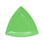 Thumbnail image #1 for Tuxton China Concentrix CTZ-1248 Ceramic Triangular Plate, 12-1/2", Wide Rim, Cilantro Case of 6
