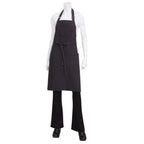 Thumbnail image #1 for Chef Works Rockford ABKV053-SGY-0 Cotton Bib Apron, Steel Gray, 34"L x 30"W, Adjustable Neck Buckle, 4 Pockets