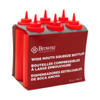 Thumbnail image #1 for Browne USA Foodservice 57803305 32 oz Red Polyethylene Squeeze Bottle, Wide Mouth, No-Drip Tip