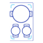 Thumbnail image #1 for TableCraft Products CW1026CSS Stainless Steel Hot Food Template, 13-1/2" x 21-5/8"