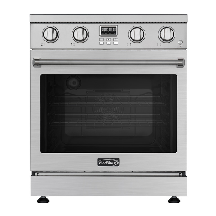 Product image #2 for KoolMore 30-Inch Professional Electric Range with 4 Cooktop Elements and Standard Oven, 14.9 kW, 240V, Stainless Steel