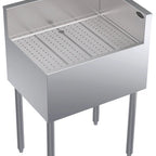 Thumbnail image #4 for Krowne Royal Series KR19-C24R Freestanding Underbar Corner Drainboard, Right End Return, Stainless Steel, 24 x 19 x 36-1/2 Inches