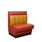 Thumbnail image #1 for ATSMFG ATS AT&S-ASD-W36-6CHHR GR6 William Deuce Booth, single, 30" long x 36" high, 6-channel with Headroll back, removable sinuous spring seat with