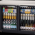 Thumbnail image #5 for Everest Refrigeration EBB59G Two-Section Back Bar Refrigerator, 2 Glass Doors, 20 Cu. Ft., 57-3/4 in. W, Black, Stainless Top