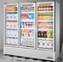 Thumbnail image #7 for True Three-Section Full-Length Glass Door Refrigerated Merchandiser with 12 Shelves, Black Exterior