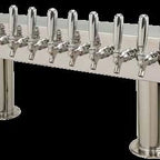 Thumbnail image #5 for Micro Matic USA DPT410PSSKR 10-Faucet Double-Pedestal Countertop Draft Beer Tower, Glycol Cooled, Polished Stainless Steel
