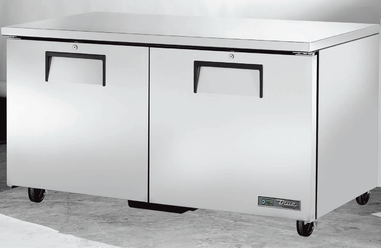 Product image #5 for True 2-Section Undercounter Refrigerator with Solid Doors, 60 3/8" Wide, Stainless Steel, 115V