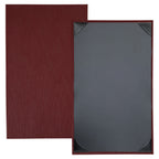 Thumbnail image #1 for Risch VIENNA-1V 8.5X14 Single-View Vinyl Hardback Menu Cover, Wave Pattern, 8-1/2" x 14" Case of 25