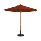 Thumbnail image #1 for Grosfillex 98918231 9 ft Round Market Patio Umbrella with Wooden Pole, Terra Cotta Fabric