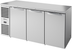Thumbnail image #5 for True Three-Section Stainless Steel Back Bar Cooler with Solid Hinged Locking Doors, 72 Inch Wide
