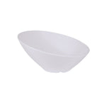 Thumbnail image #1 for Thunder Group Classic CR804W White Melamine Angled Bowl, 12 oz, 6-1/2 x 6-5/8 x 3-1/4 in Case of 6 Dozen
