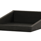 Thumbnail image #1 for Cal-Mil Brooklyn 23442-1012-13 Angled Rectangular Textured Wood Tray, 10"W x 12"D x 3"H
